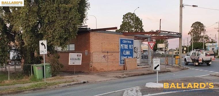 before the demolition of the commercial building began