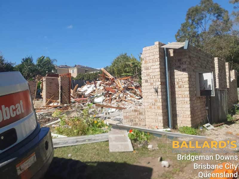 House demolition in progress, Bridgeman Downs Brisbane