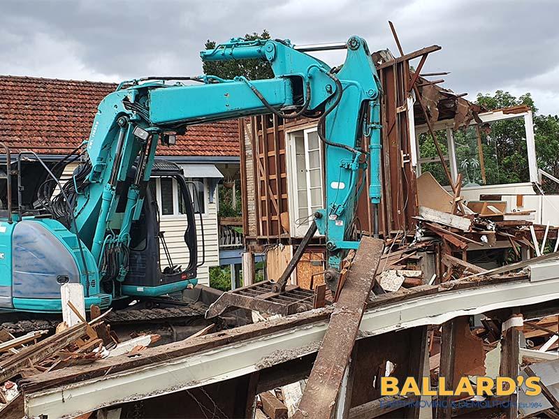 House Demolition Progress Ashgrove Brisbane